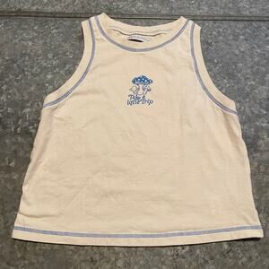 Urban Outfitters Mushroom Take A Little Trip Tank Top Shirt Womens Small Y2K